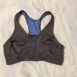 Frontal zip bra